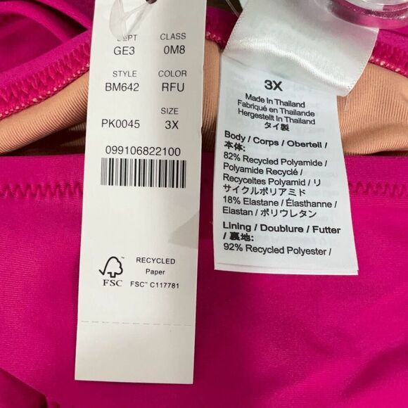 NWT J. Crew Pink Hallie Bikini Bottom Size 3X Plus - Picture 3 of 3